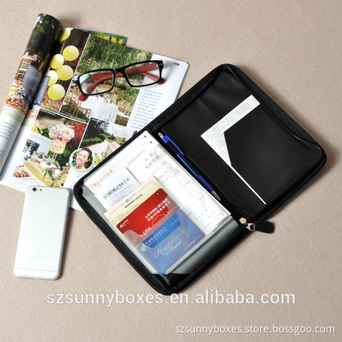 Eco-friendly Waterproof 600D Polyester Business Travel Zipper Organizer File Folder Bag
